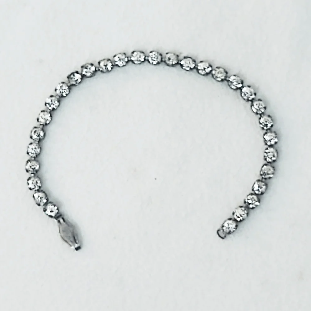 Vintage Sterling Silver Tennis Bracelet